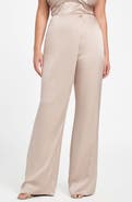 Marciano Aretha Overlap Wide Leg Satin Pants