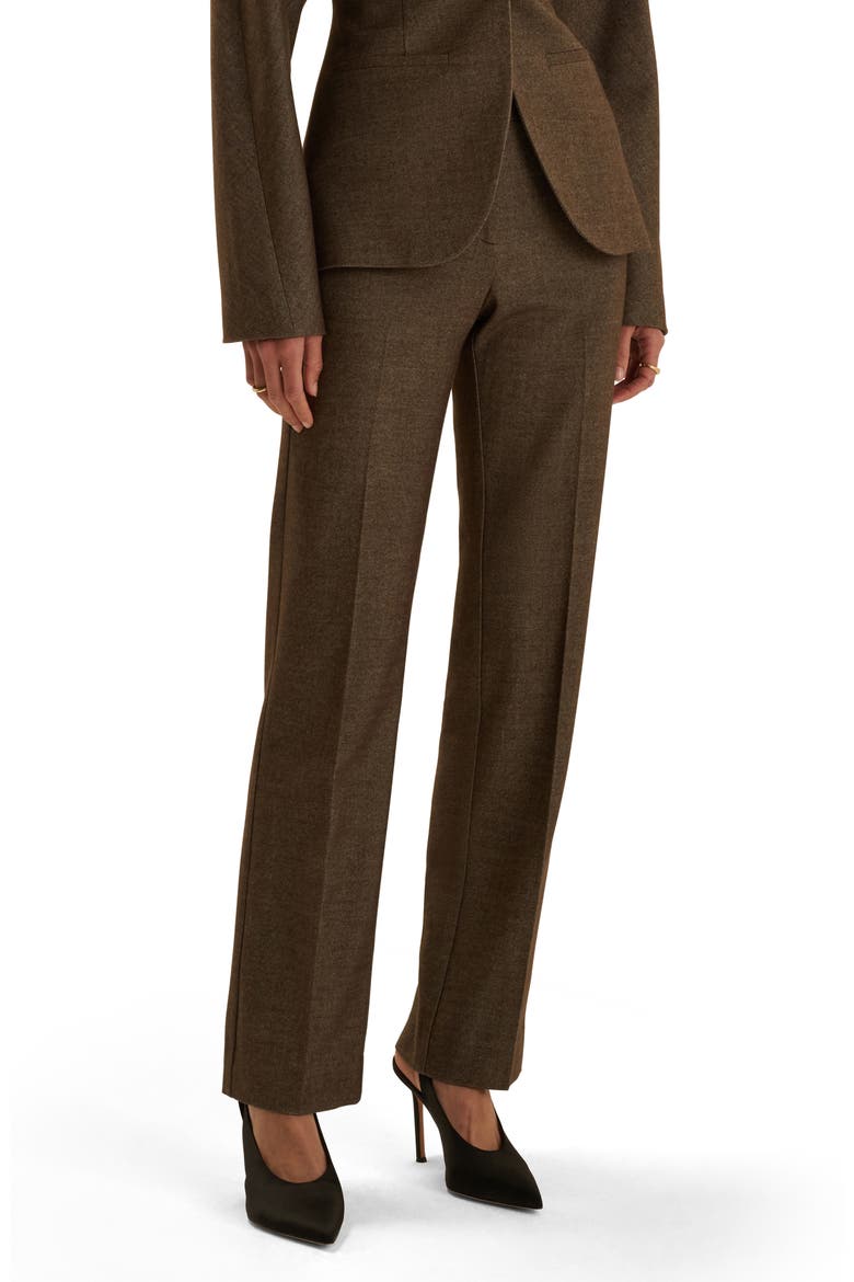 The Uptown High Waist Straight Leg Trousers, Main, color, ESPRESSO