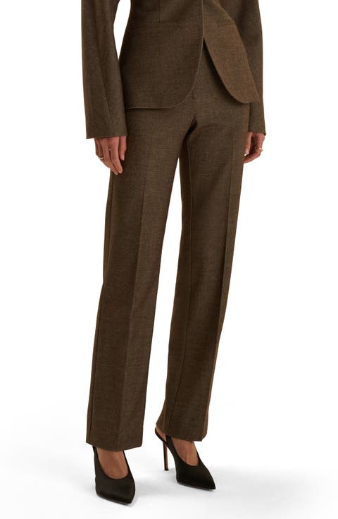 The Uptown High Waist Straight Leg Trousers
