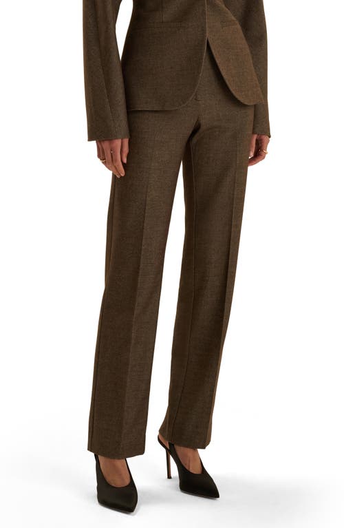 Favorite Daughter The Uptown High Waist Straight Leg Trousers in Espresso at Nordstrom, Size 12