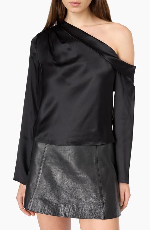Celeste Asymmetrical Silk Top