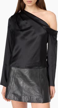 CAMI NYC Celeste Asymmetrical Silk Top