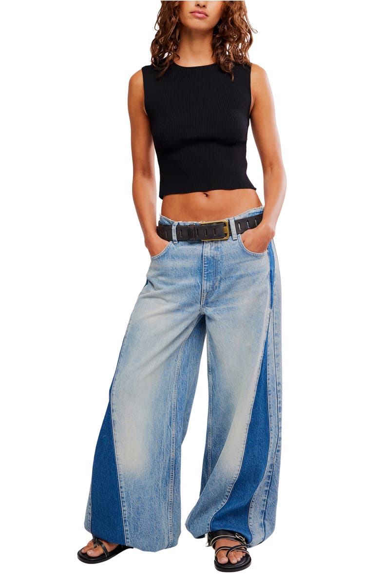 Free People Back to Back Crop Tank, Alternate, color, Black