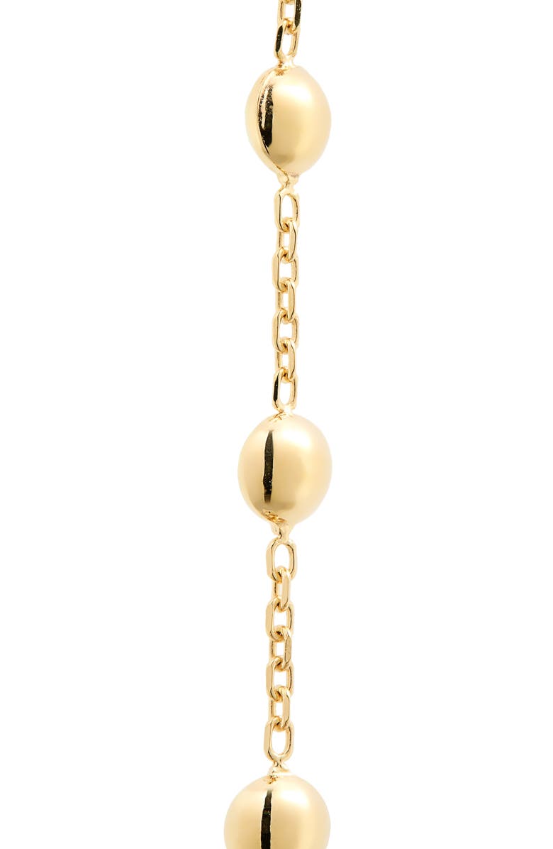 Bony Levy Mykonos 14K Gold Ball Station Linear Drop Earrings, Alternate, color,