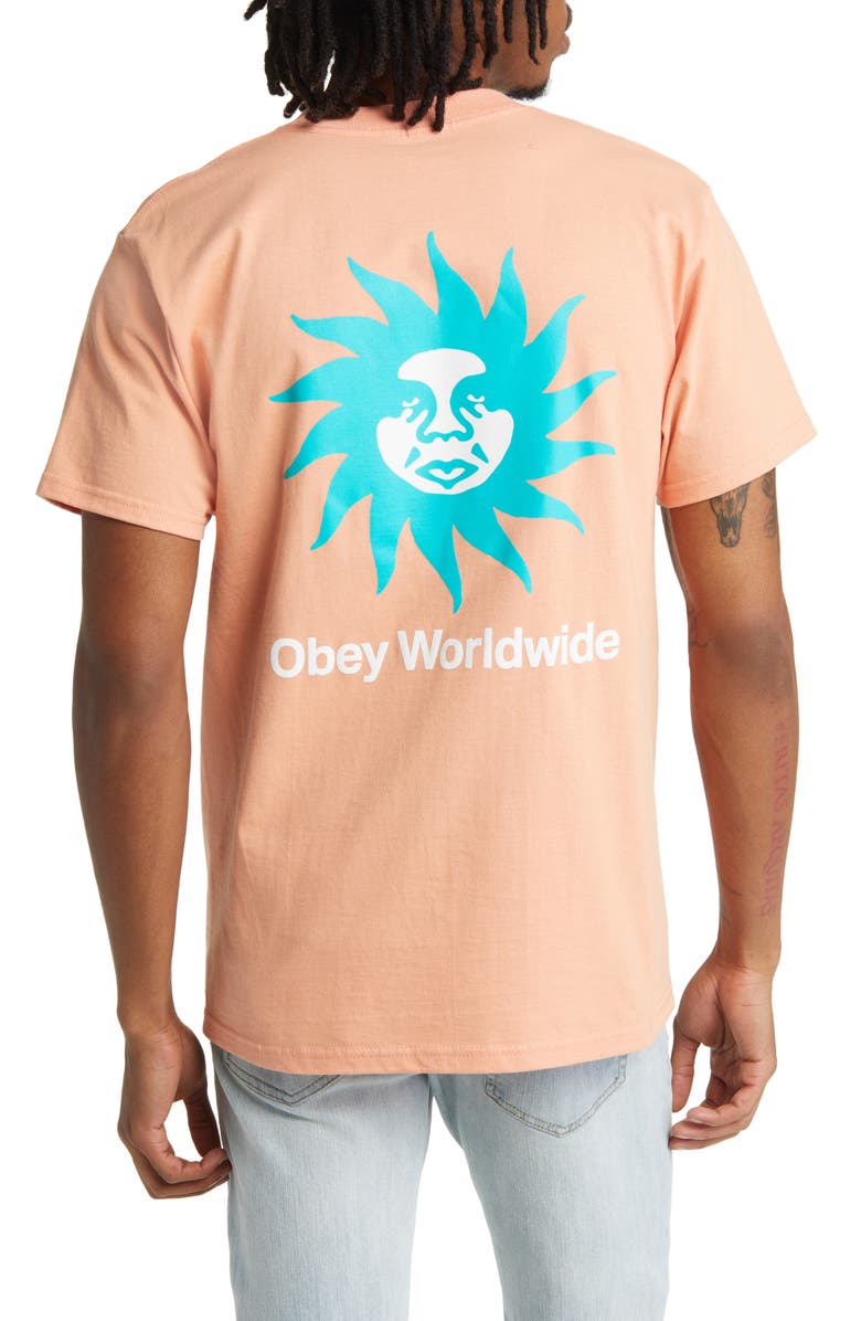 Obey Spiral Graphic T-Shirt, Alternate, color, 