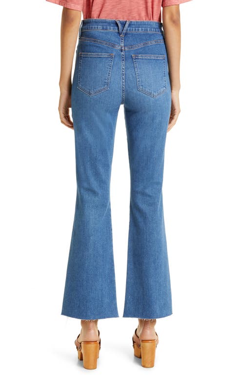 Veronica Beard Carson Raw Hem High Waist Ankle Flare Jeans In Serendipity