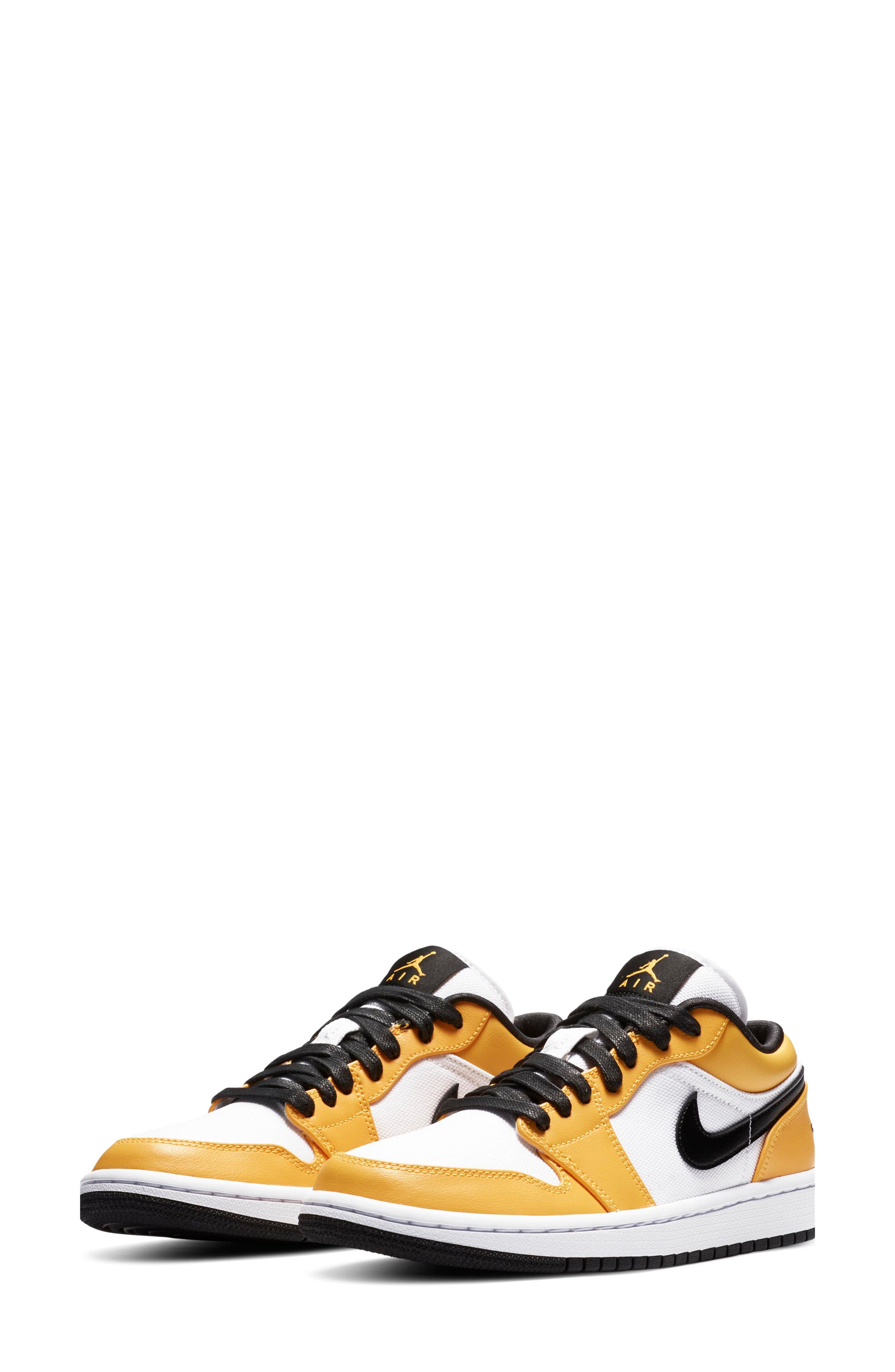 Nike Air Jordan 1 Low SE Sneaker, Main, color, WHITE/ LASER ORANGE/ BLACK