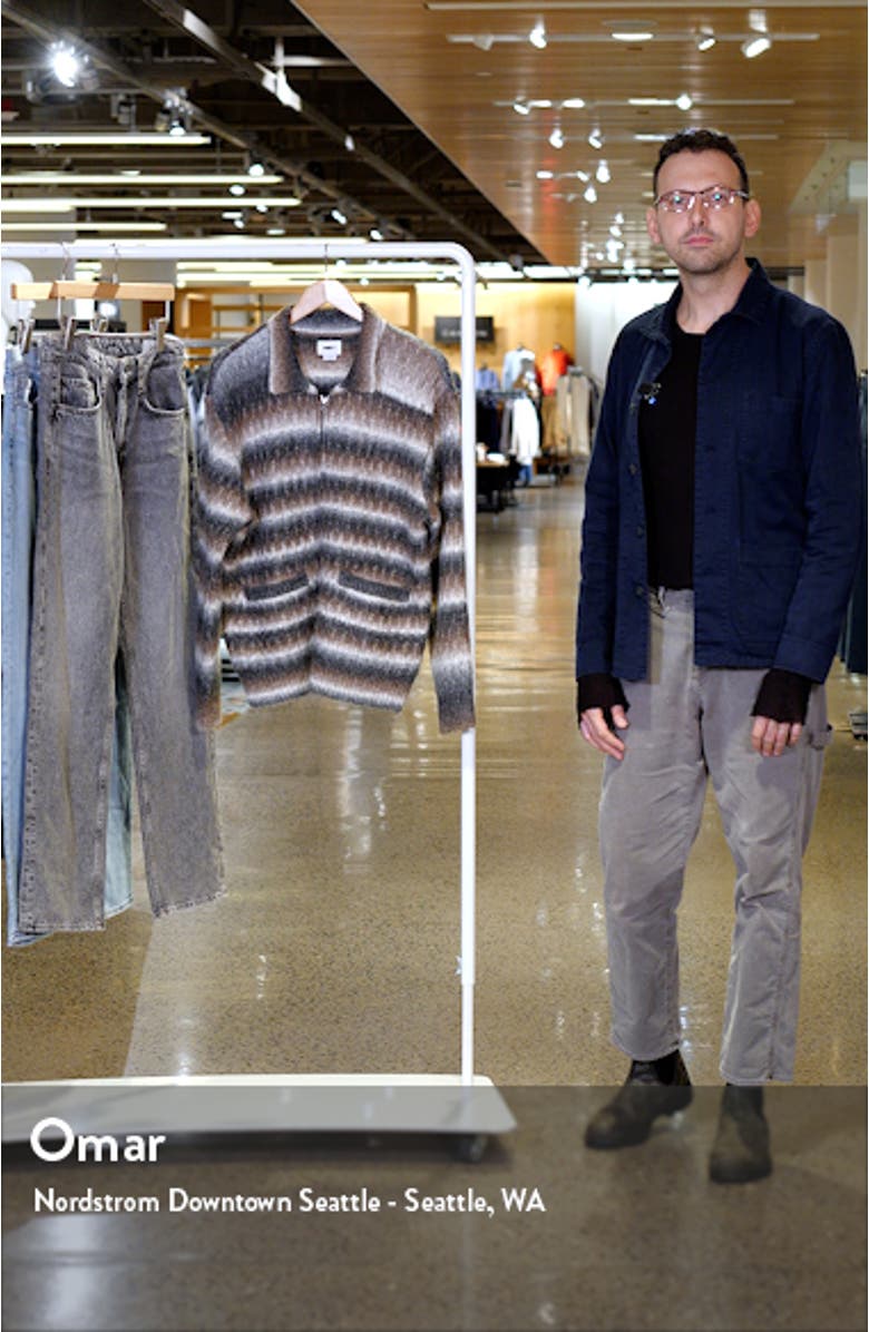 Reggie Ombré Stripe Zip Cardigan, sales video thumbnail