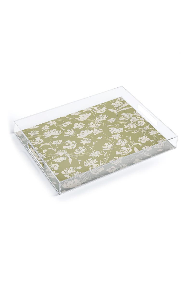 Gabriela Fuente Martine Acrylic Tray, Main, color, GREEN