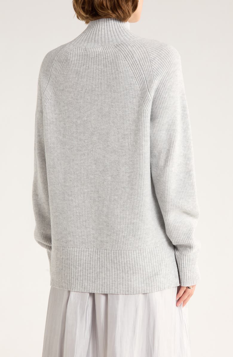 NORDSTROM RACK Raglan Sleeve Mock Neck Sweater, Alternate, color, Grey Light Heather