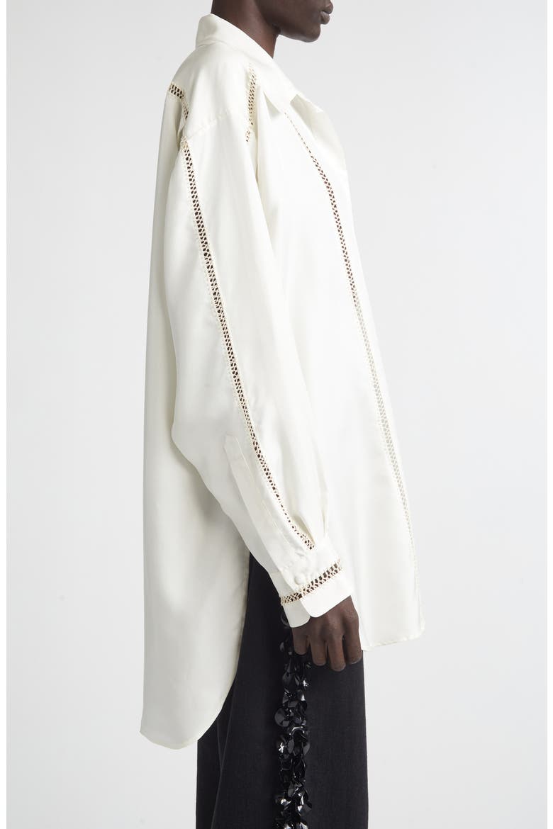 Bridgetown Silk Shirt, Alternate, color, OFF-WHITE