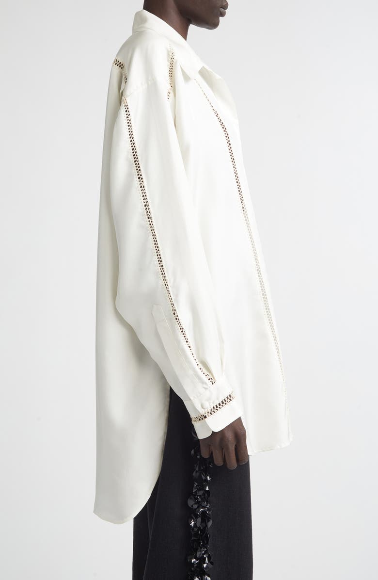 Diotima Bridgetown Silk Shirt, Alternate, color, Off-White