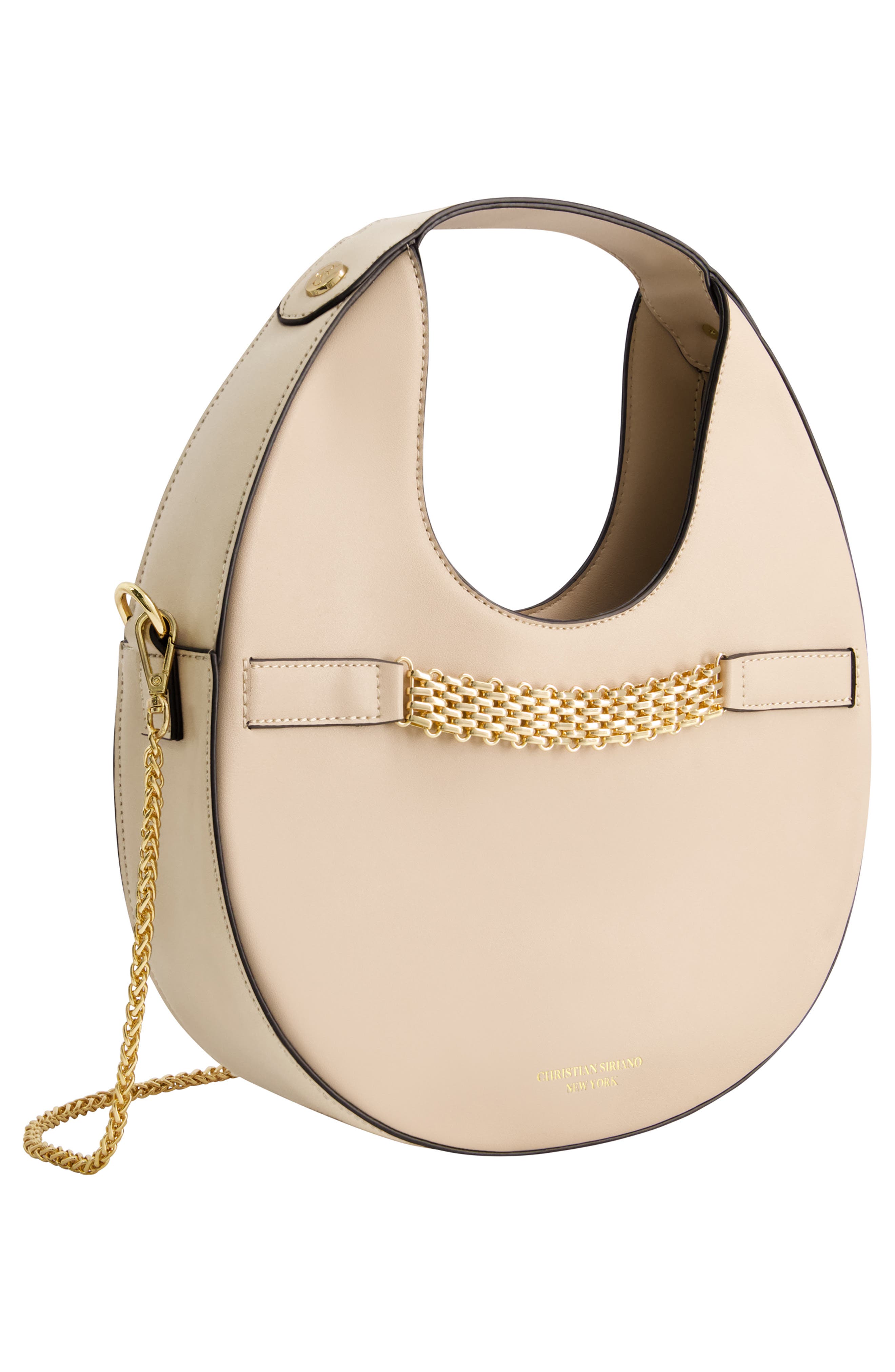Christian Siriano Round Chain Strap Bag, Alternate, color, 
