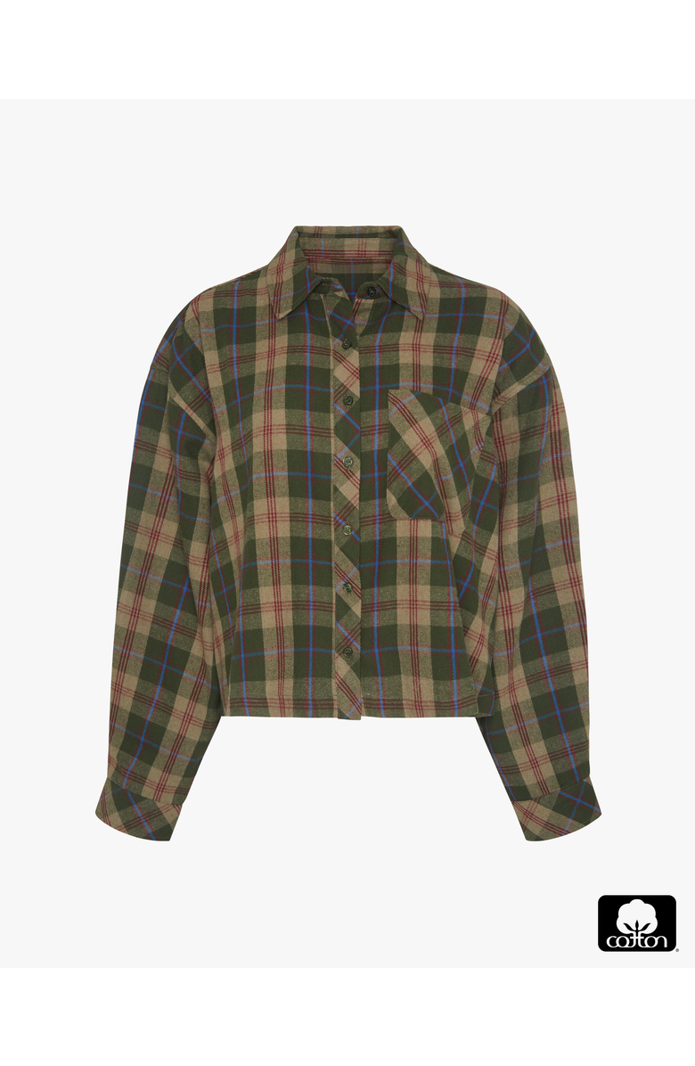 WeWoreWhat Boxy Boyfriend Overshirt, Alternate, color, Forest Grn Mlti