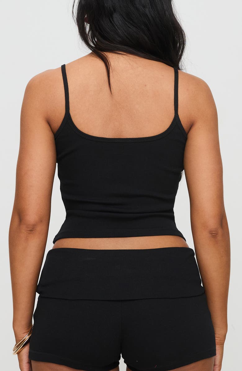 Princess Polly Baseline Square Neck Camisole, Alternate, color, Black