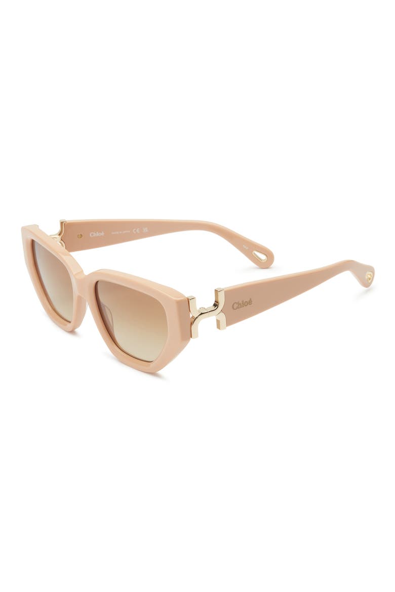 Cat Eye Sunglasses, Alternate, color, IVORY IVORY BROWN