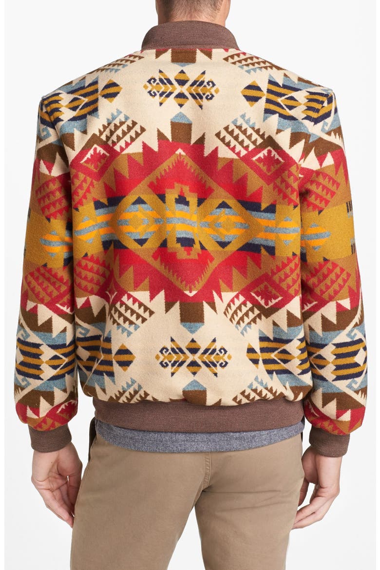 'Cascade' Wool Blend Baseball Jacket, Alternate, color, TAN JOURNEY WEST