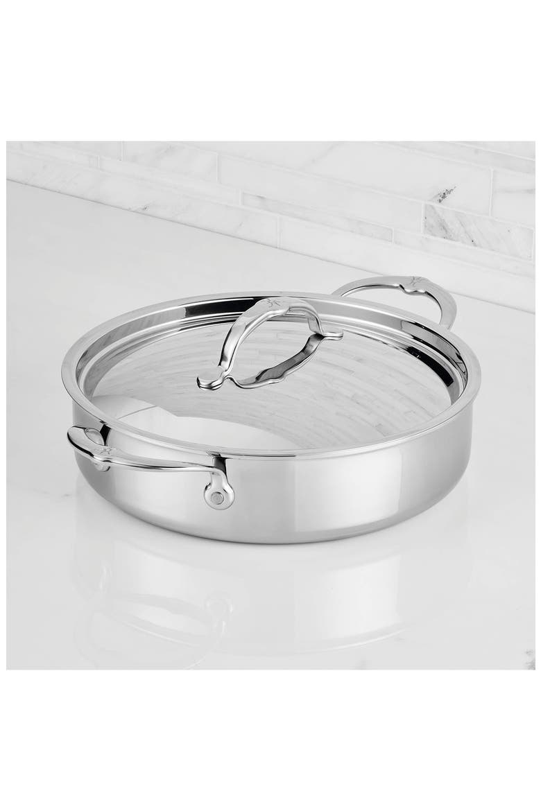 ProBond® Luxe Professional Clad Stainless Steel 3.5-Quart Braiser with Lid, Alternate, color, NO COLOR