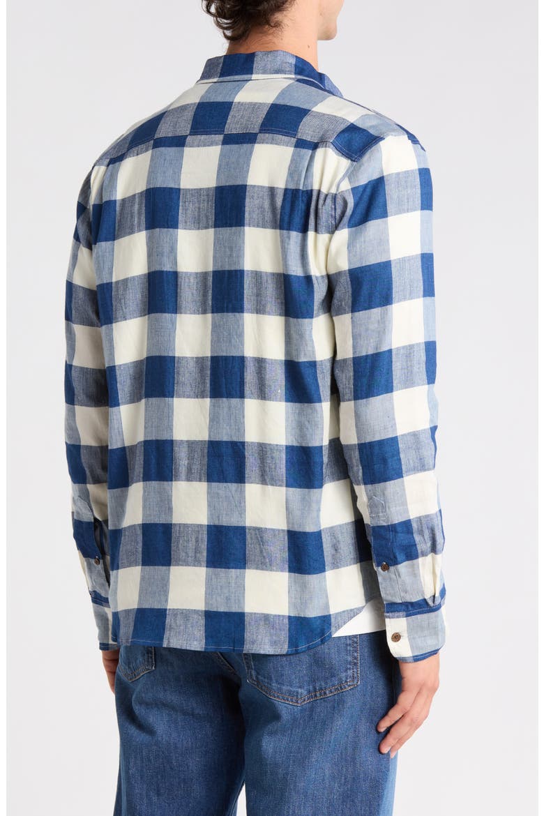 Long Sleeve Breeze Linen Blend Shirt, Alternate, color, STORMY RIVER BUFFALO