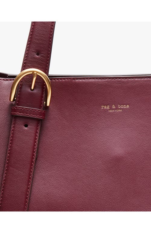 Rag & Bone Parker Leather Tote In Burgundy