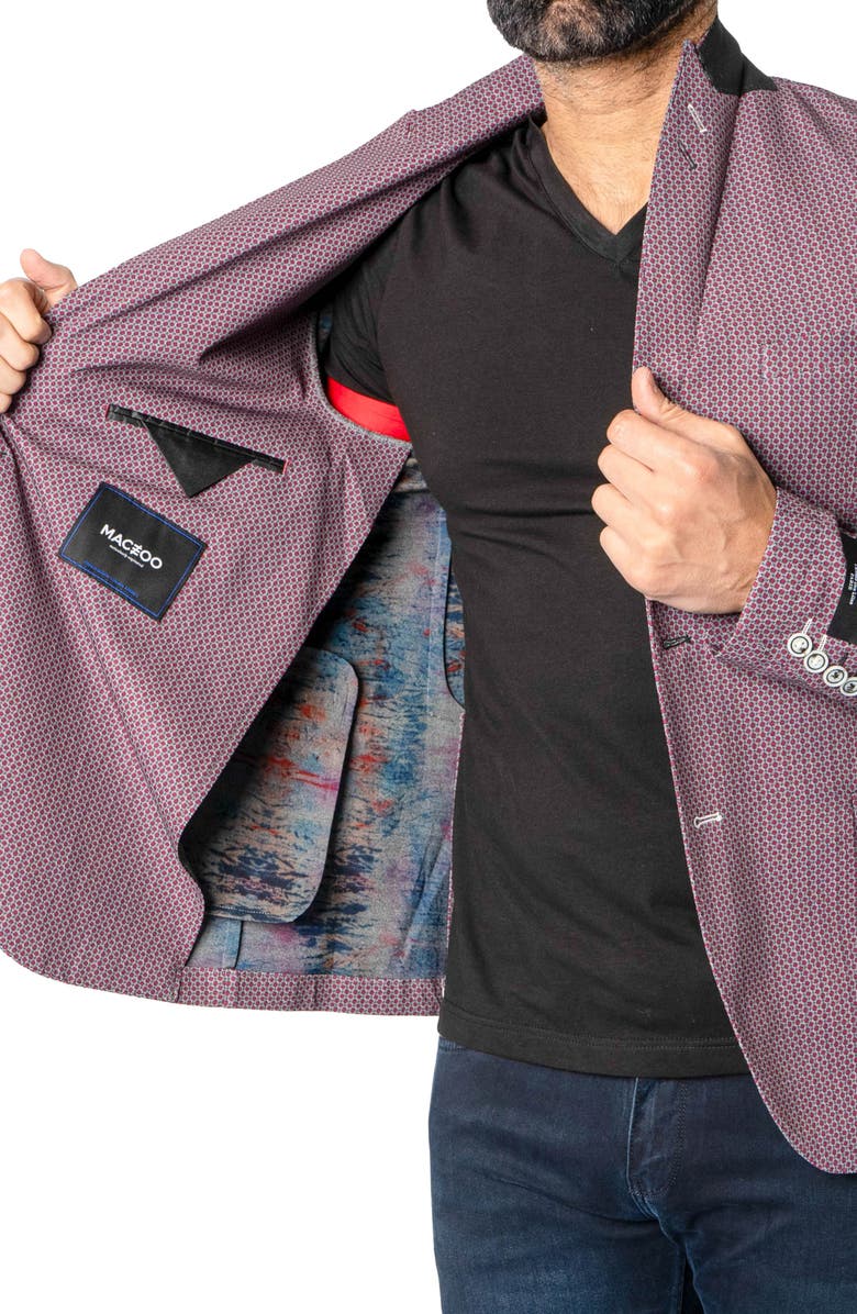 Maceoo Unconstructed French Rubies Red Blazer, Alternate, color, Red