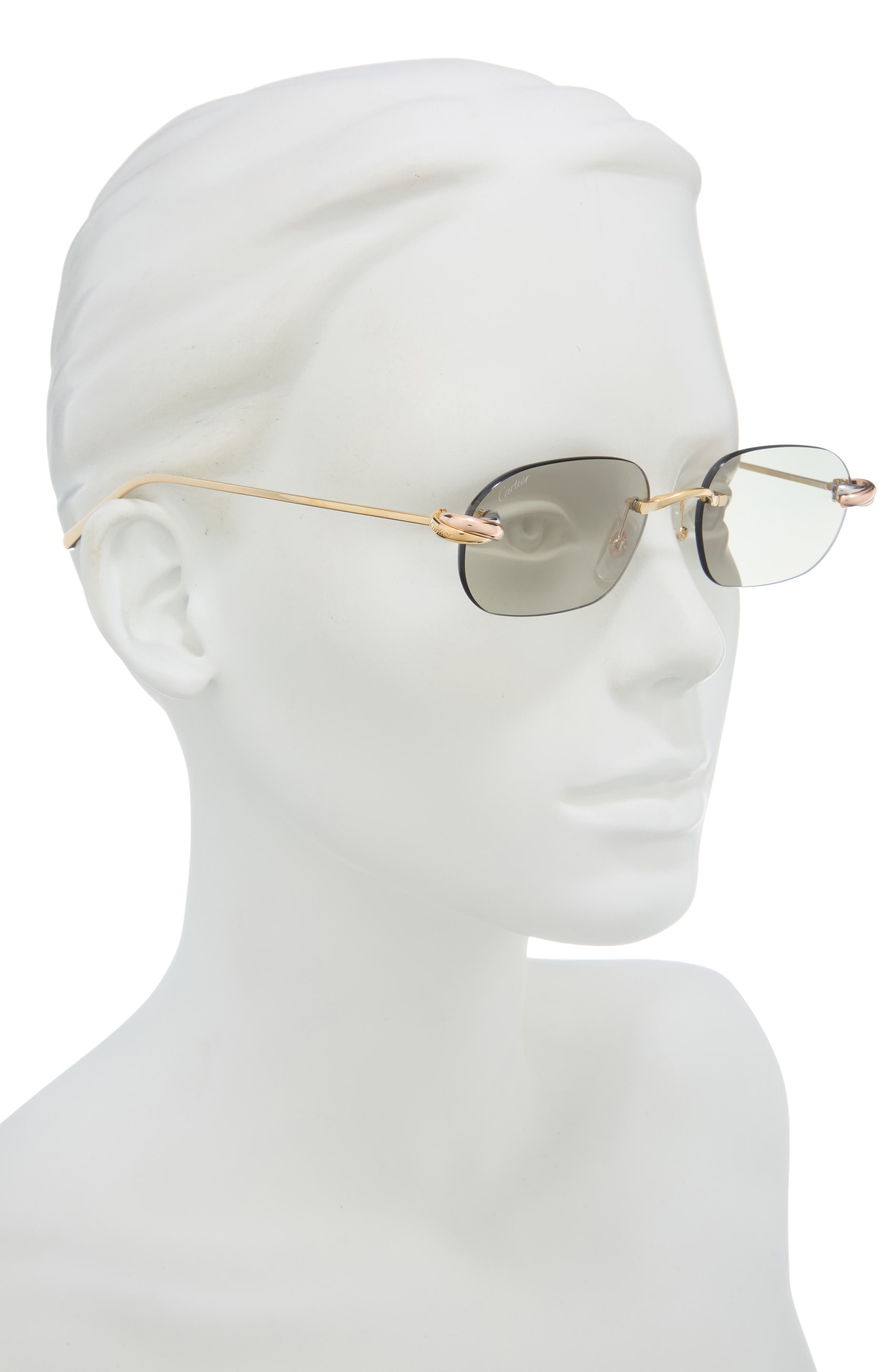 Cartier 55mm Frameless Rectangular Sunglasses (Women) | Nordstrom