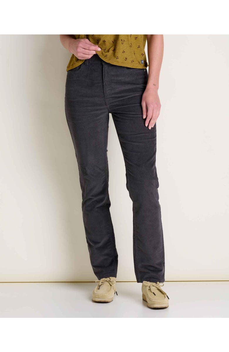 Toad & Co Women's Coaster Cord Slim Pant, Main, color, Soot