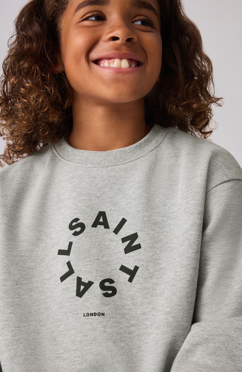 smALLSAINTS by ALLSAINTS Kids' Tierra Oversize Crewneck Logo Sweatshirt, Alternate, color,
