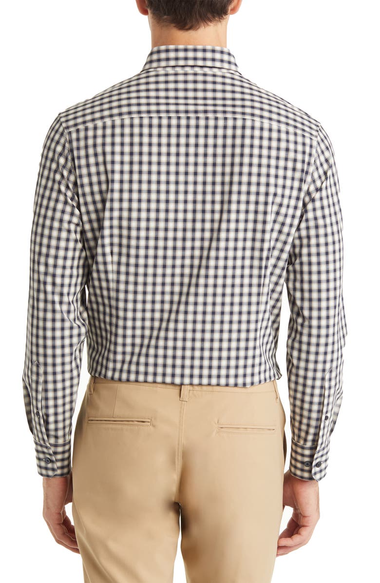Mizzen+Main Leeward Trim Fit Check Performance Button-Up Shirt, Alternate, color,
