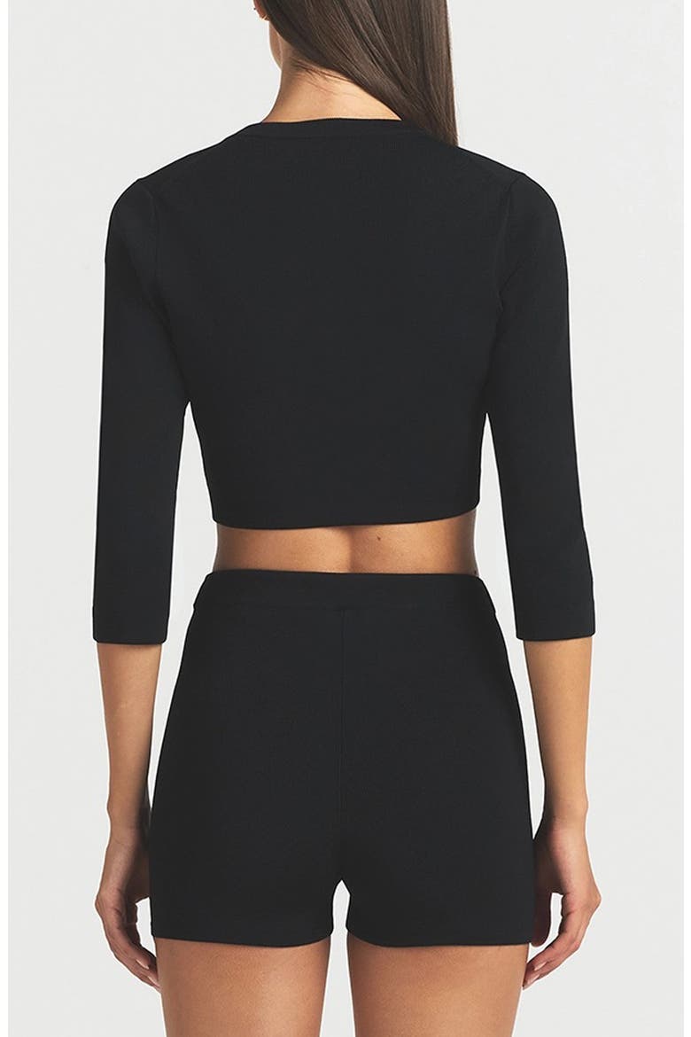 Crop Cardigan, Alternate, color, OBSIDIAN