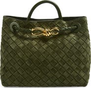 Bottega Veneta Small Andiamo Intrecciato Suede Shoulder Bag