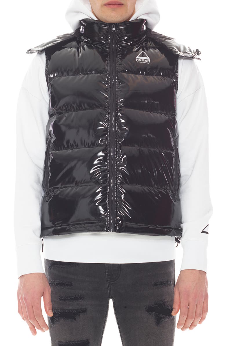 HVMAN Puffer Vest, Main, color, Black