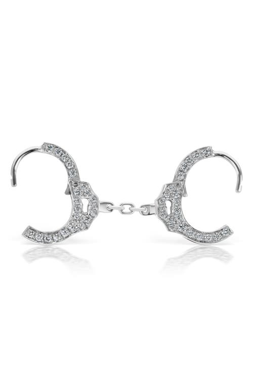 Maria Tash 6.5mm Short Chain Diamond Handcuff Clickers In Gold