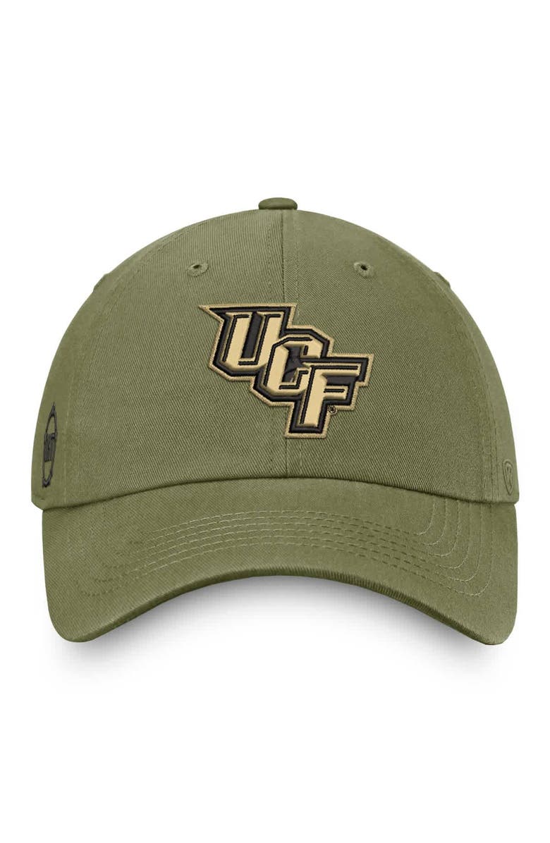 TOP OF THE WORLD Men's Top of the World Olive UCF Knights OHT Military Appreciation Unit Adjustable Hat, Alternate, color,