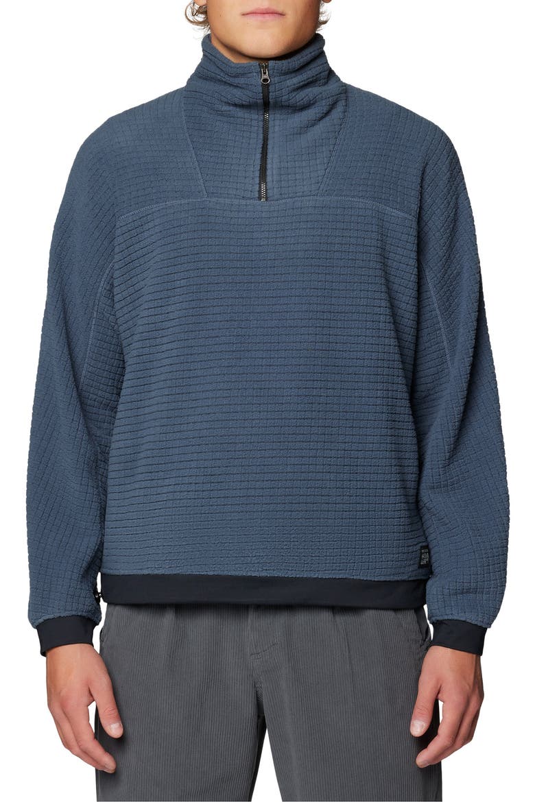 Summit Grid Big Grid Half Zip Pullover, Main, color, MOON BLUE