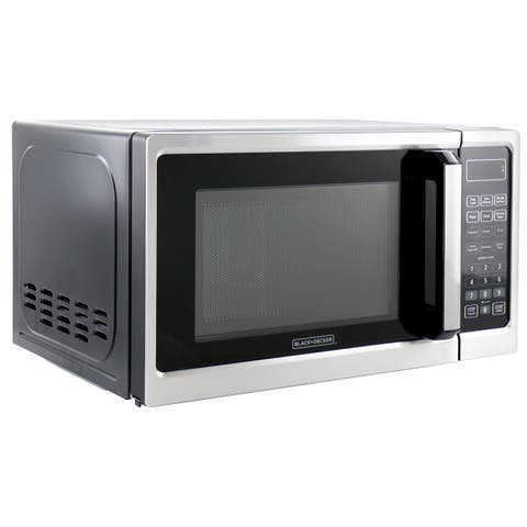 700W Digital Microwave Oven With Turntable in Stainless Steel