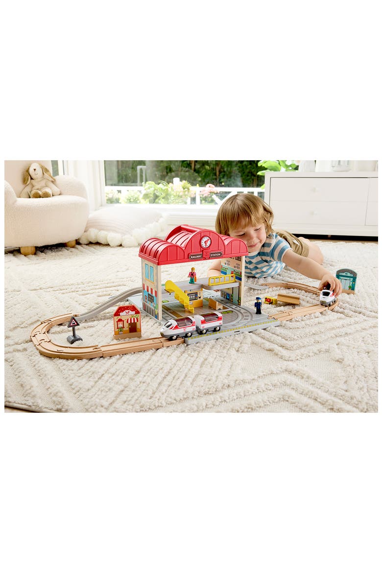 Portable Train Station Set, Alternate, color, MULTI