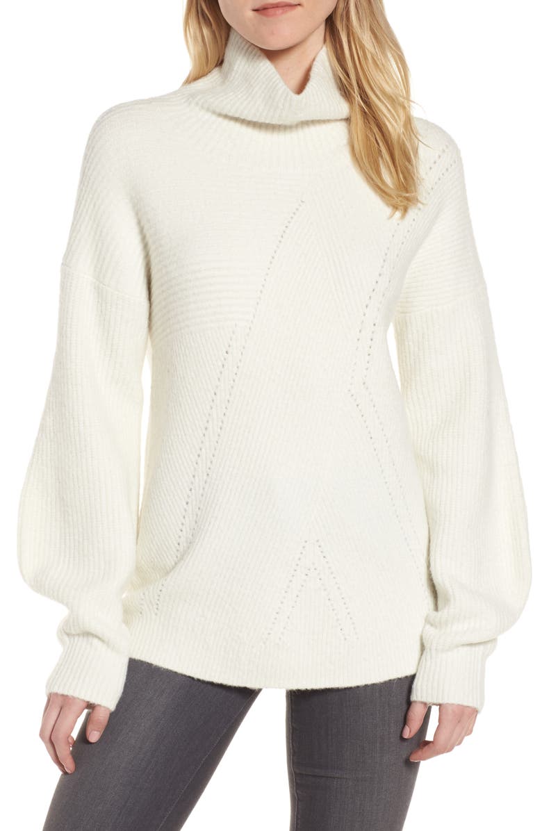 Trouvé Funnel Neck Sweater, Main, color, 
