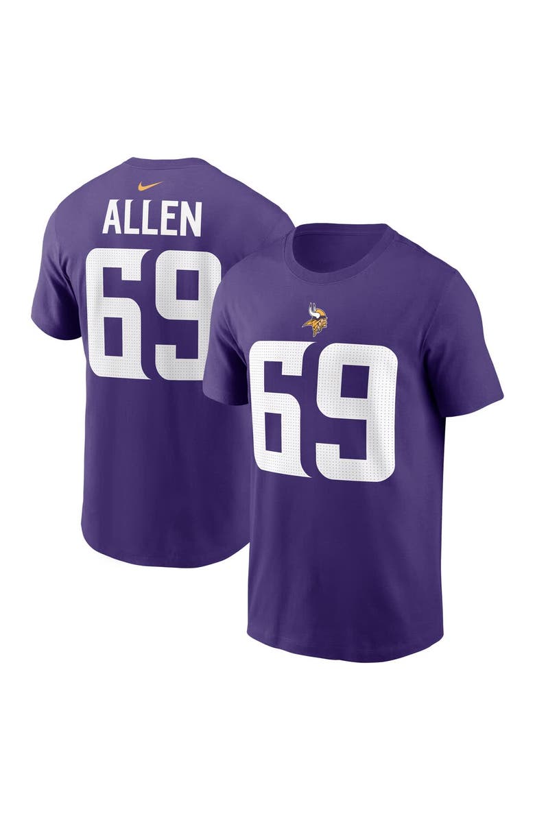 Nike Men's Nike Jared Allen Purple Minnesota Vikings Retired Player Name & Number T-Shirt, Main, color, Purple