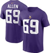 Nike Men's Nike Jared Allen Purple Minnesota Vikings Retired Player Name & Number T-Shirt