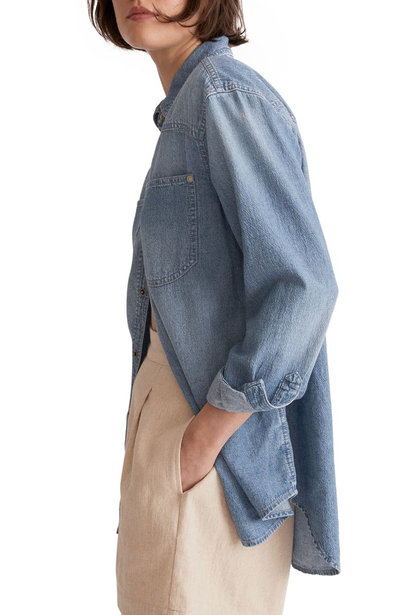 Madewell Western Denim Shirt, Alternate, color, 