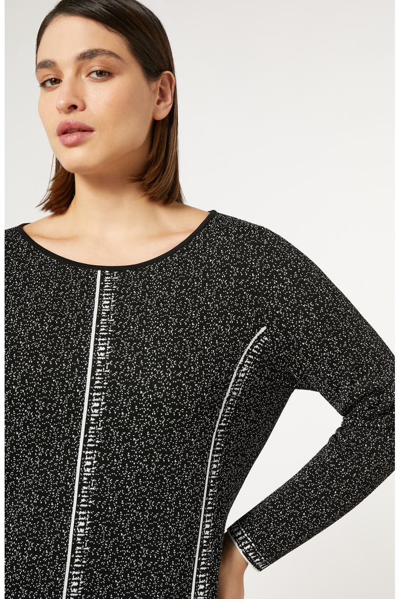 Tantalo Long Sleeve Knit Dress, Alternate, color, BLACK WHITE