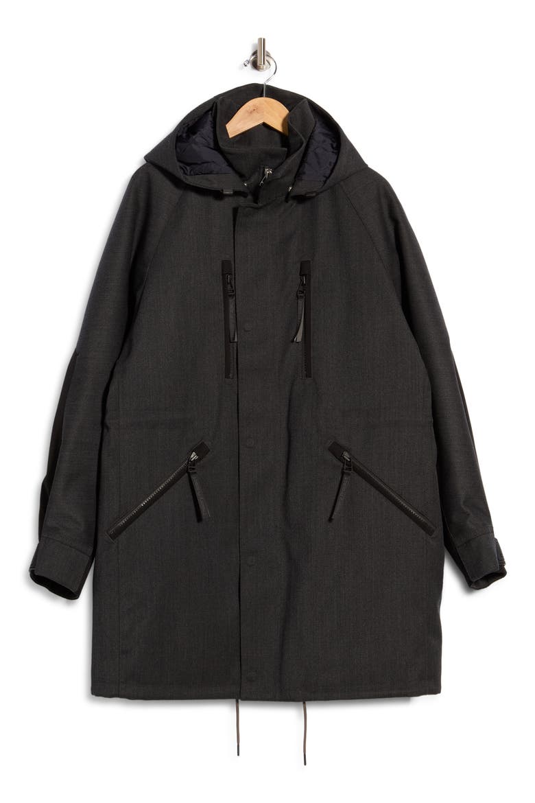 Technical Hooded Parka, Main, color, CHARCOAL