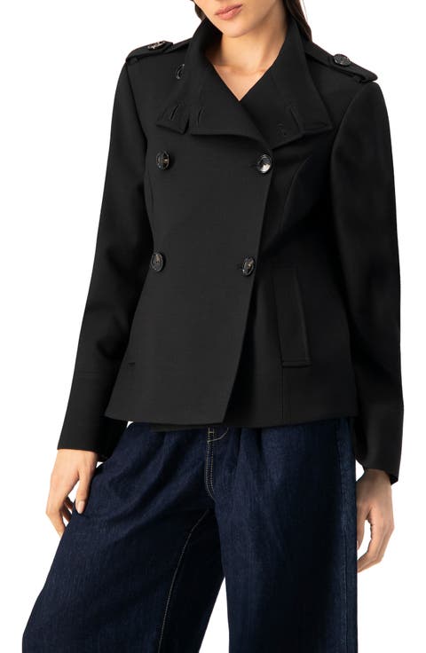 High Neck Military Style Coat