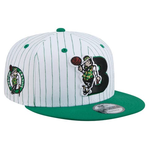 Men's New Era  White Boston Celtics Deceptor Pinstripe 9FIFTY Snapback Hat