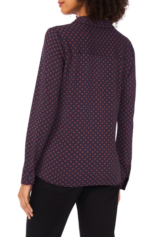 Halogen ® Print Button-up Shirt In Purple