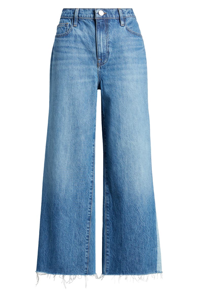 Le Jane Raw Hem Crop Wide Leg Jeans, Alternate, color, SHYLOCK
