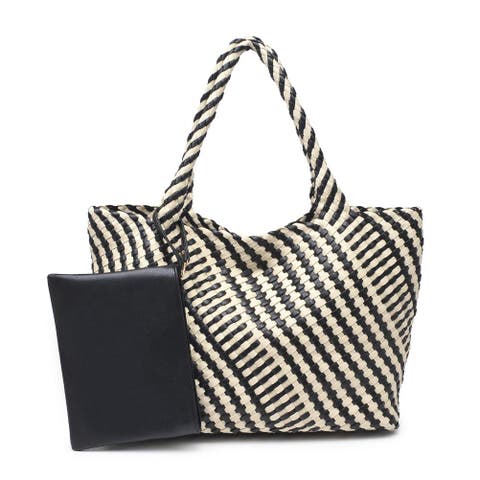 Solana - Mixed Material Tote