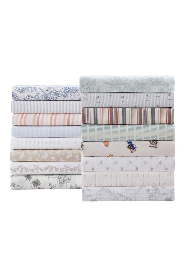 Pen & Ink Palm 200 Thread Count Sheet Set, Alternate, color, SPRING GREEN