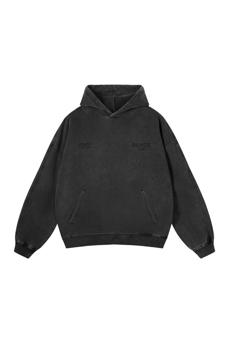 x UFC Acid Wash Hoodie, Alternate, color, Gray